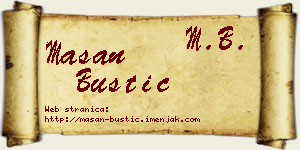 Mašan Bustić vizit kartica